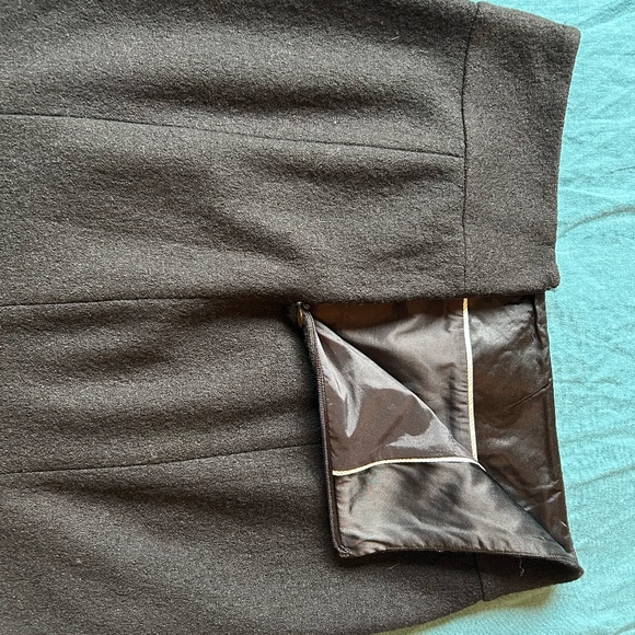 Black Rayon/Wool Dress Skirt - Picture 4 of 5